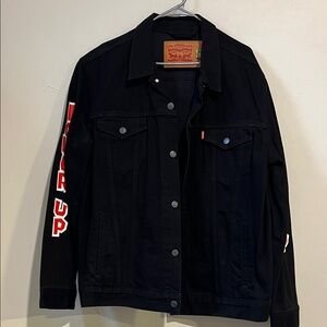 Levi's Black Denim Jacket Super Mario